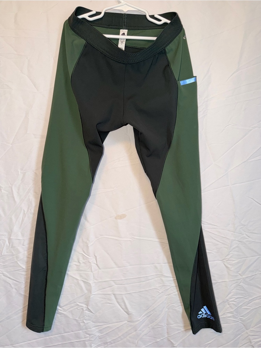 adidas Women’s Black and Olive Green Performance Leggings